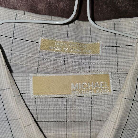 MICHAEL Michael Kors Mens Dress Shirt L, 16 1/2 36-37 - Picture 2 of 10